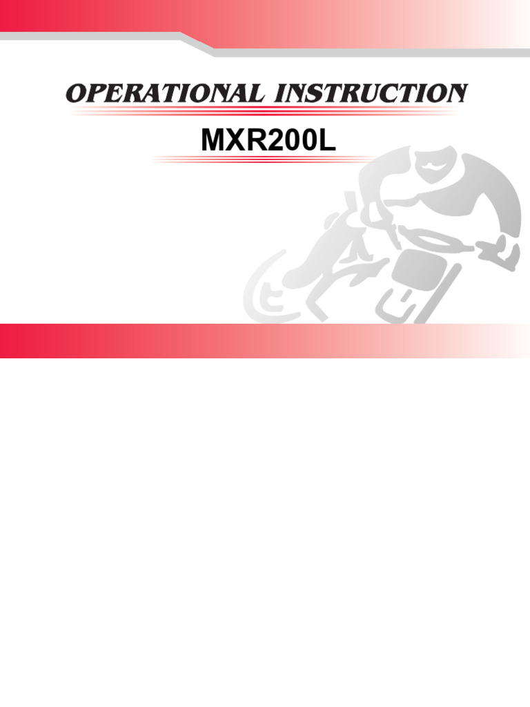 MXR200L Users Manual 71040361 | PDF