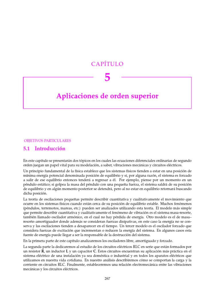 Vibraciones y Circuitos RLC: Modelos Matemáticos | PDF | Oscilación ...
