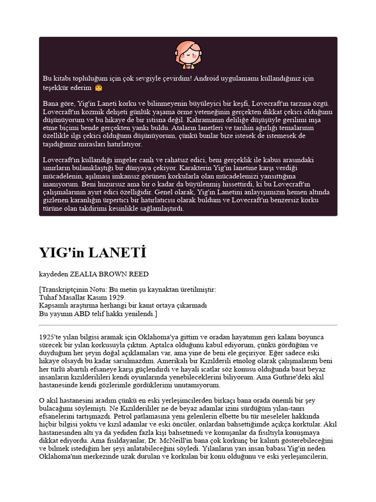 Yig'in Laneti | PDF