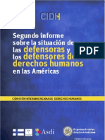 Segundo Informe sobre la Situación de las Defensoras y Defensores de Derechos Humanos