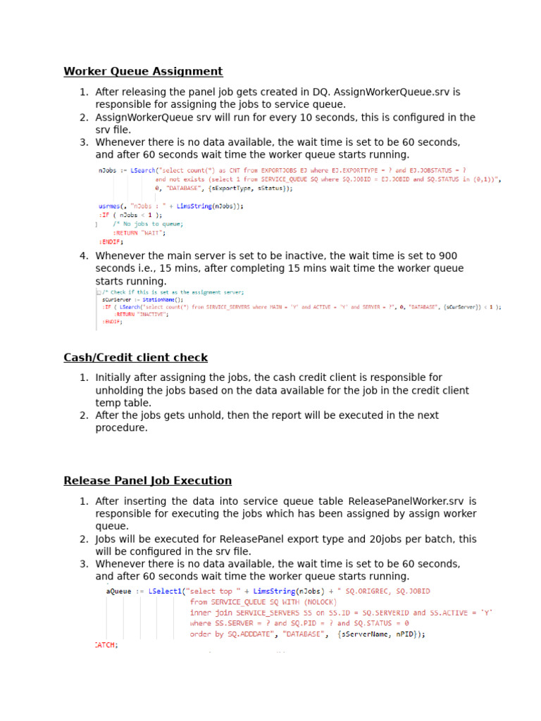 Worker Queue Job Assignment Process | PDF