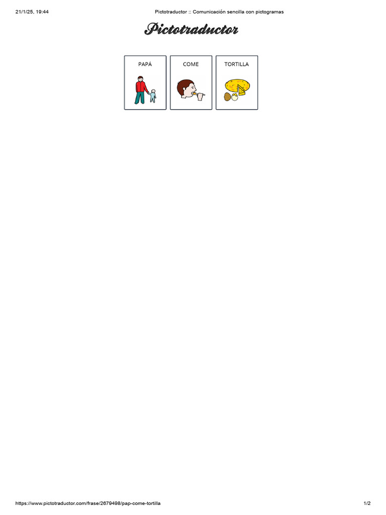Pictotraductor: Comunicación con pictogramas | PDF