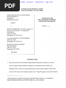 Nantucket OSW Lawsuit
