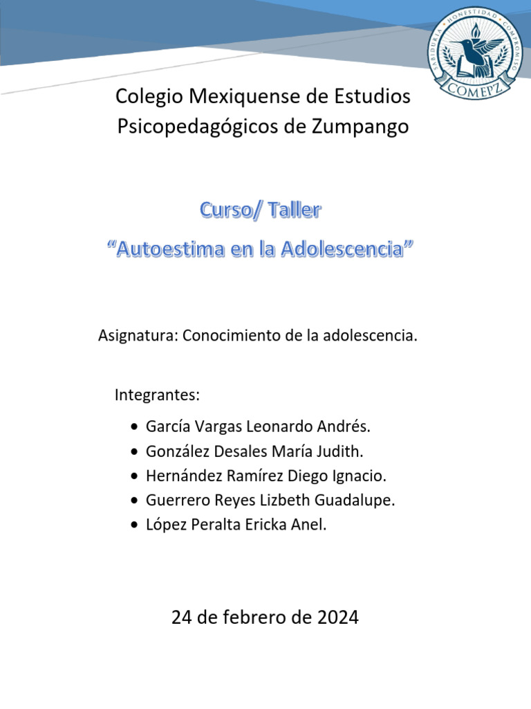 Autoestima en Adolescentes de Secundaria | PDF | Autoestima | Las emociones