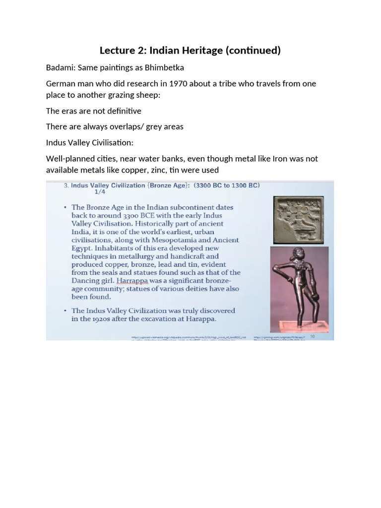 Indus Valley Civilisation _ Vedic Period | PDF