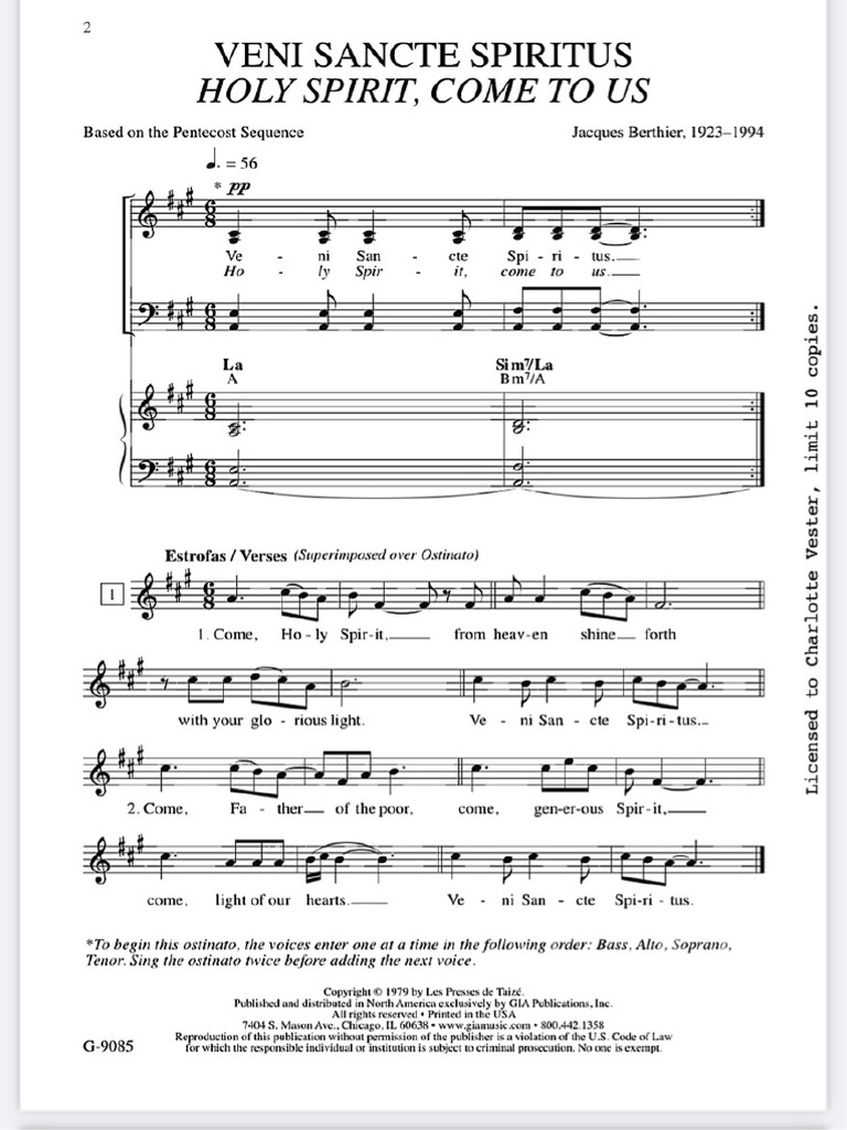 Veni Sancte Spiritus Taize | PDF