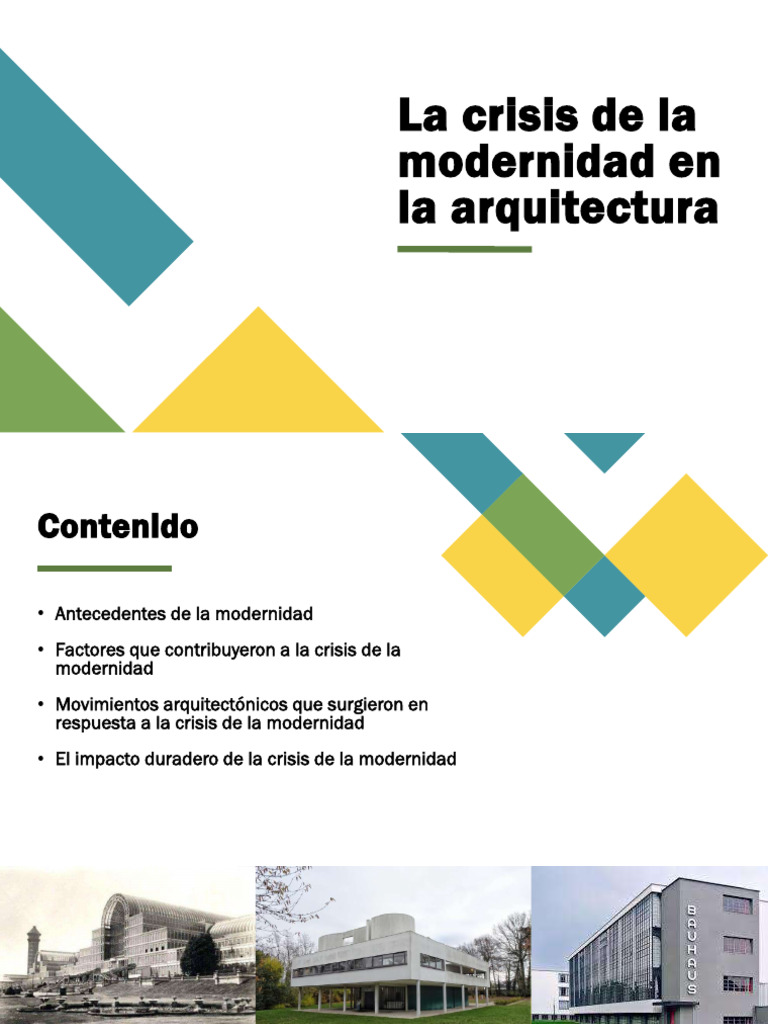 Crisis de la modernidad en arquitectura | PDF | Estilo | Diseño ...