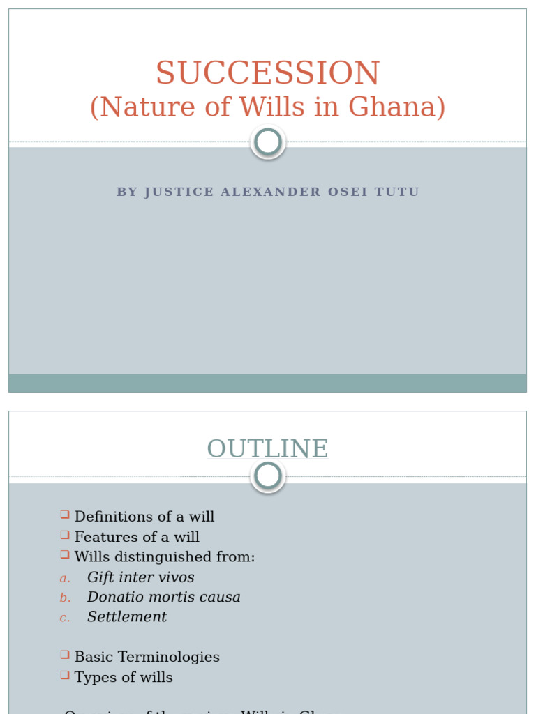 Nature and Types of Wills in Ghana | PDF | Will And Testament | Private Law