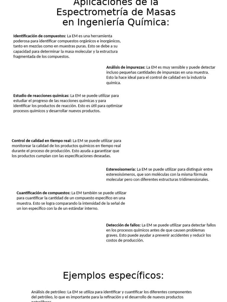 Aplicaciones de Espectrometría de Masas | PDF | Compuestos químicos ...