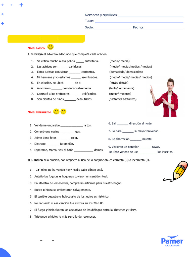 Ejercicios de Lenguaje para 5° Año | PDF | Tipología Lingüística ...