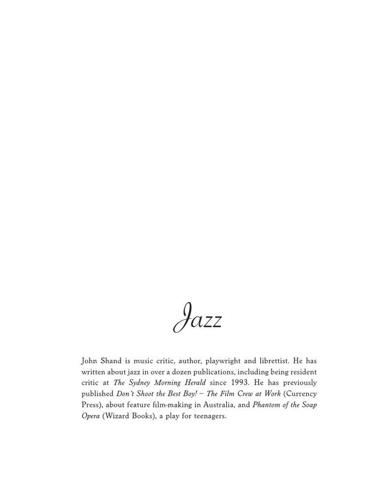 Jazz The Australian Accent (John Shand) | PDF | Jazz | Jazz Musicians