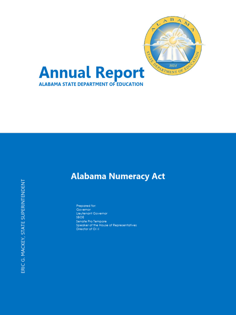 Alabama Numeracy Act Annual Report 2024 | PDF | Teachers | Mathematics