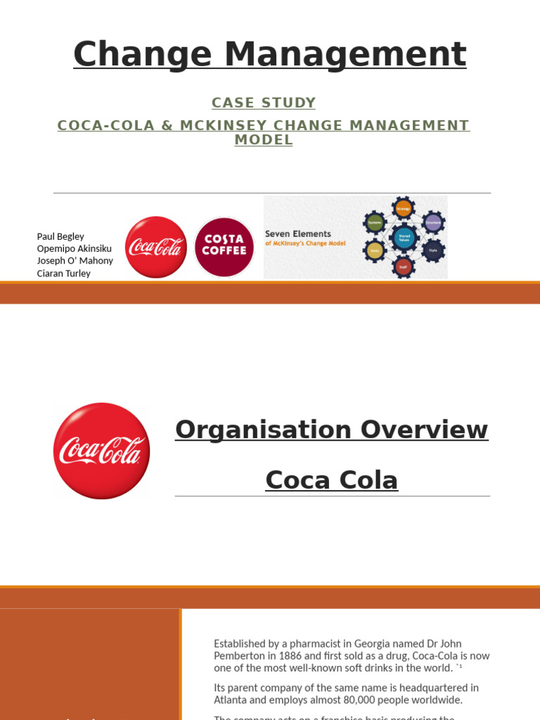 Coca Cola Change Management Insights Pdf The Coca Cola Company