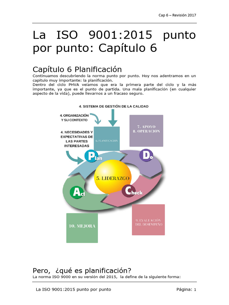 La ISO 9001 cap 6 | PDF | Business | Producción y fabricación
