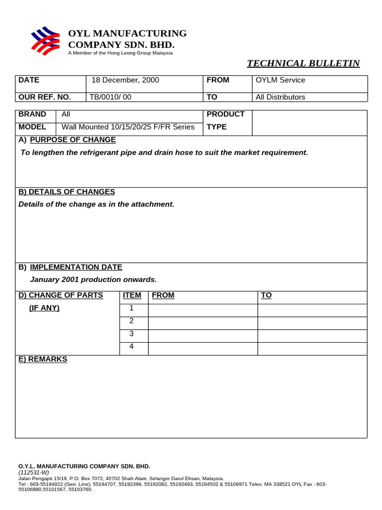 TB001000 WM Refrigerant Pipe | PDF