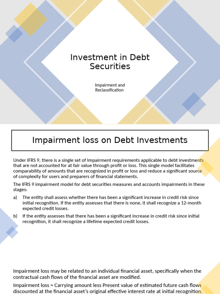 Debt Securities Impairment & Reclassification Guide | PDF | Debt ...