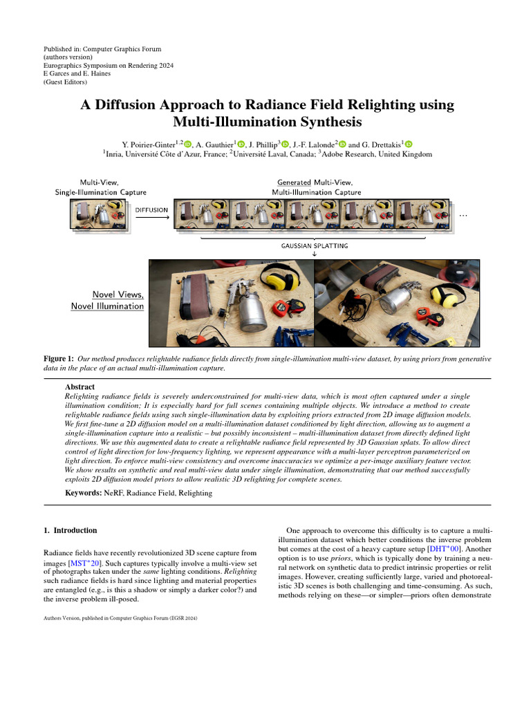 Diffusion-Based Relighting of Radiance Fields | PDF | Rendering ...