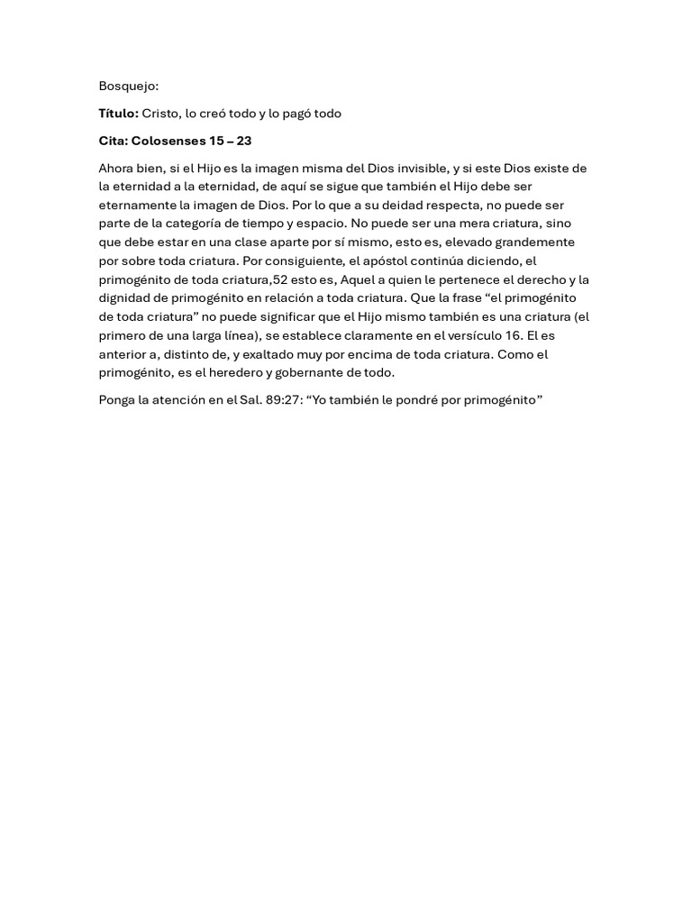 Bosquejo | PDF