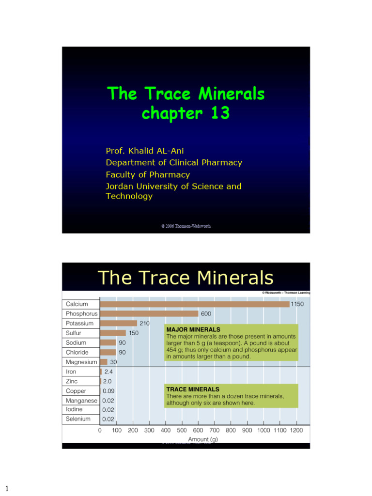 Essential Trace Minerals Overview | PDF | Zinc | Iodine