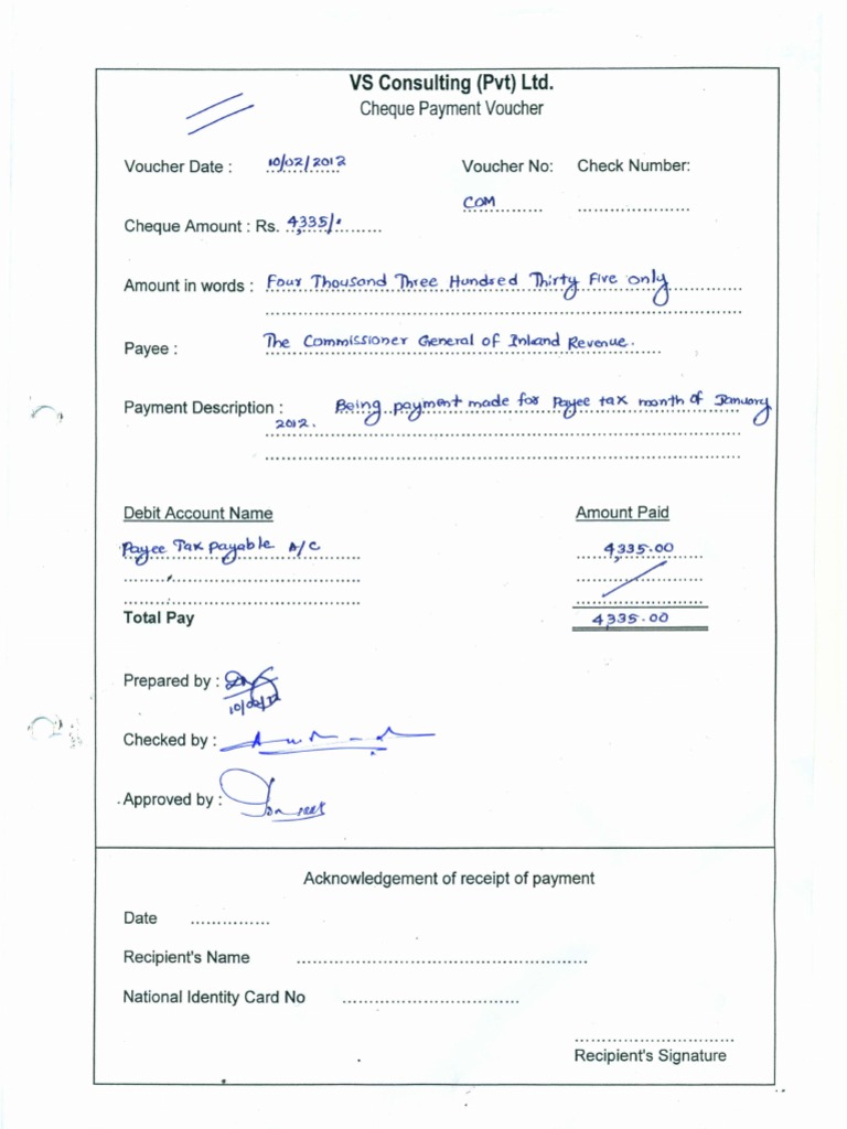 UK Bank Cheque Payment Voucher | PDF | Payments | Cheque