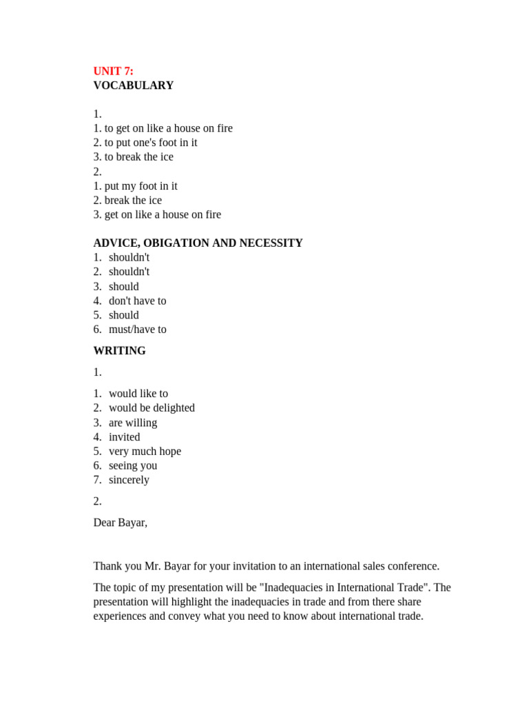 Vocabulary and Writing Skills Guide | PDF
