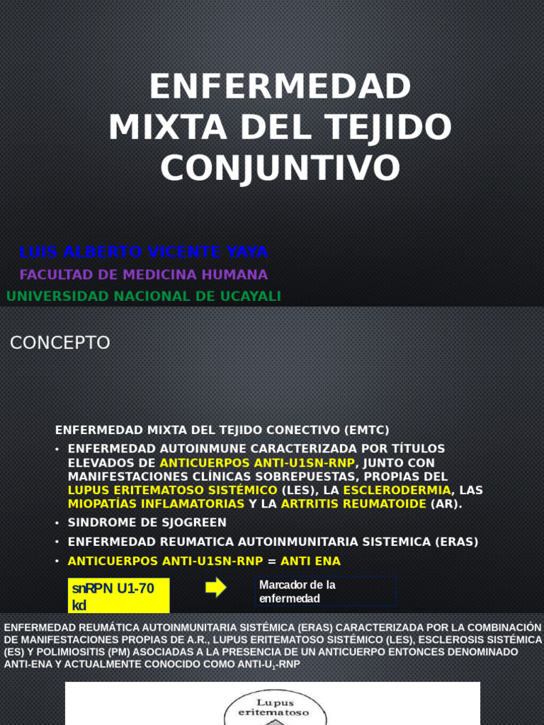 Enfermedad Mixta del Tejido Conectivo | PDF | Enfermedades y trastornos ...