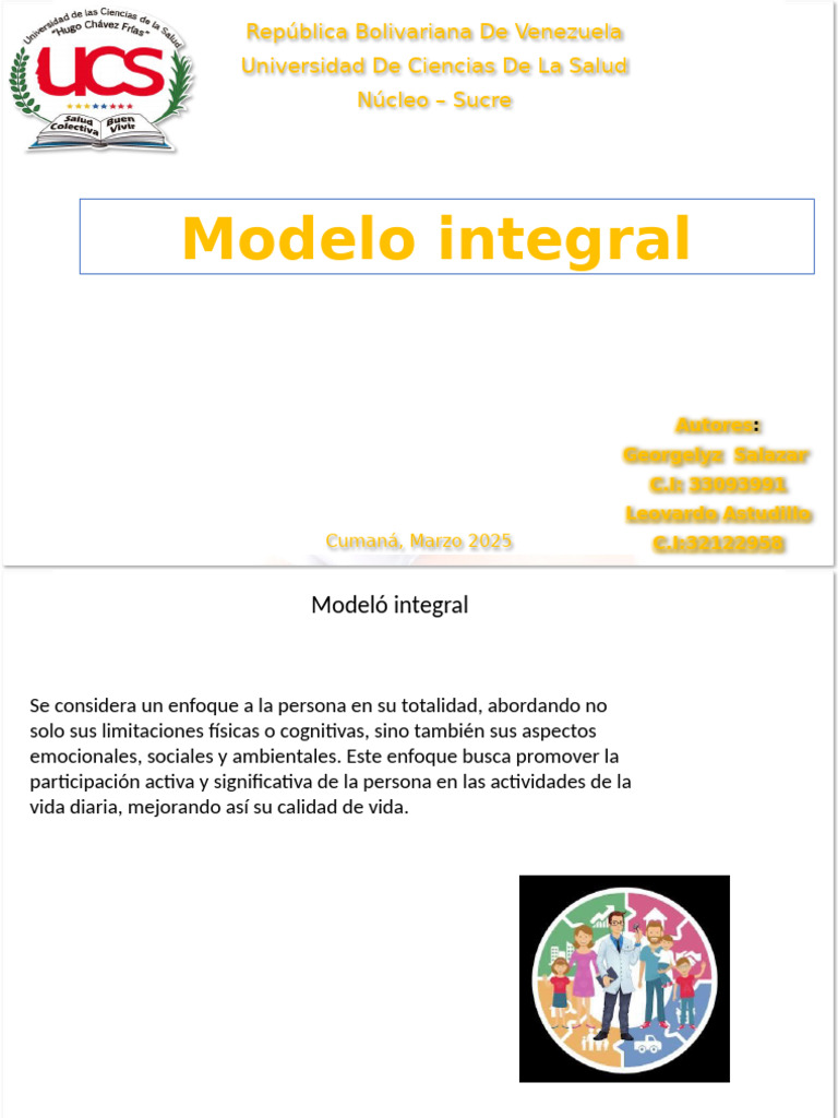 Modelo Integral en Terapia Ocupacional | PDF