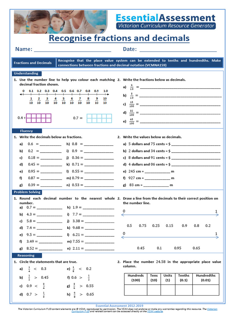 Understanding Fractions and Decimals | PDF | Decimal | Numbers