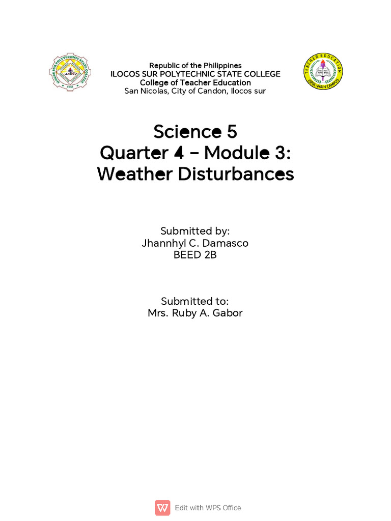 Understanding Weather Disturbances | PDF | Tropical Cyclones | Weather