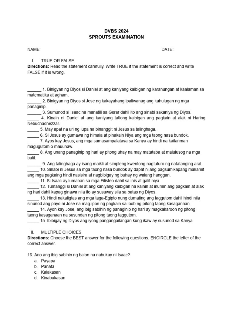 DVBS-EXAM | PDF