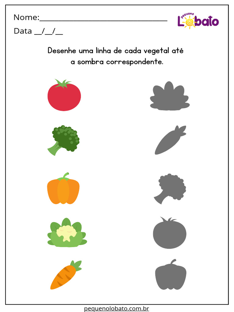 Ligue Vegetais e Frutas às Sombras | PDF