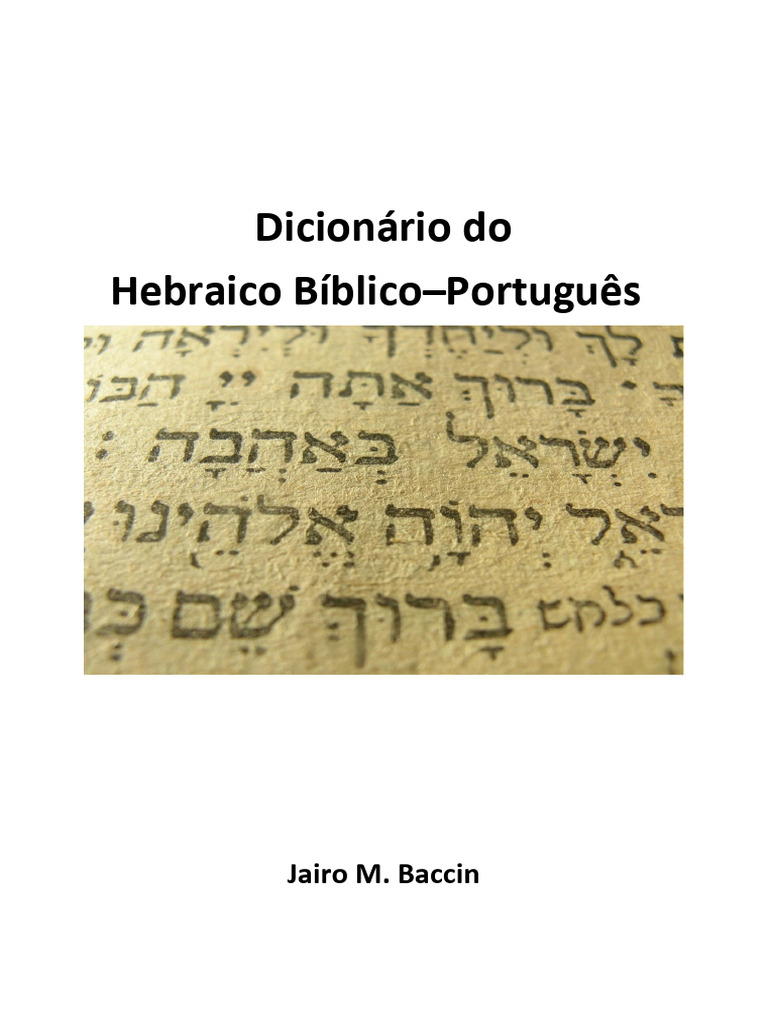 Dicionário Hebraico Bíblico-Português | PDF | Bíblia | Idioma hebreu