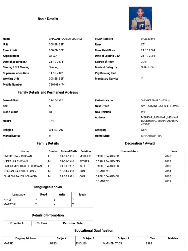 Biodata042323594 1 | PDF