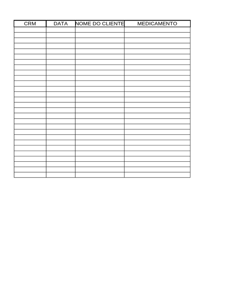 Formulario Caderno de Injetavel | PDF