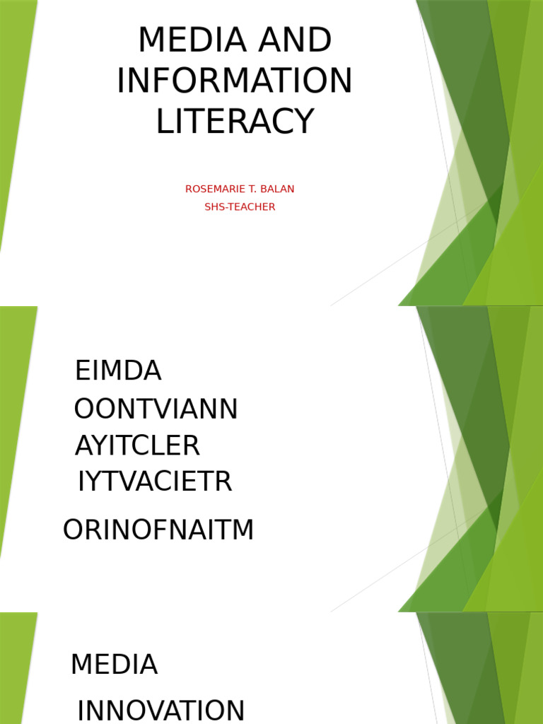 Media and Information Literacy | PDF | Information | Literacy