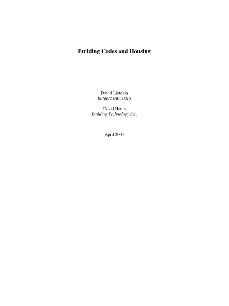 Building Codes and Housing Regulations | PDF | Building Code | National ...