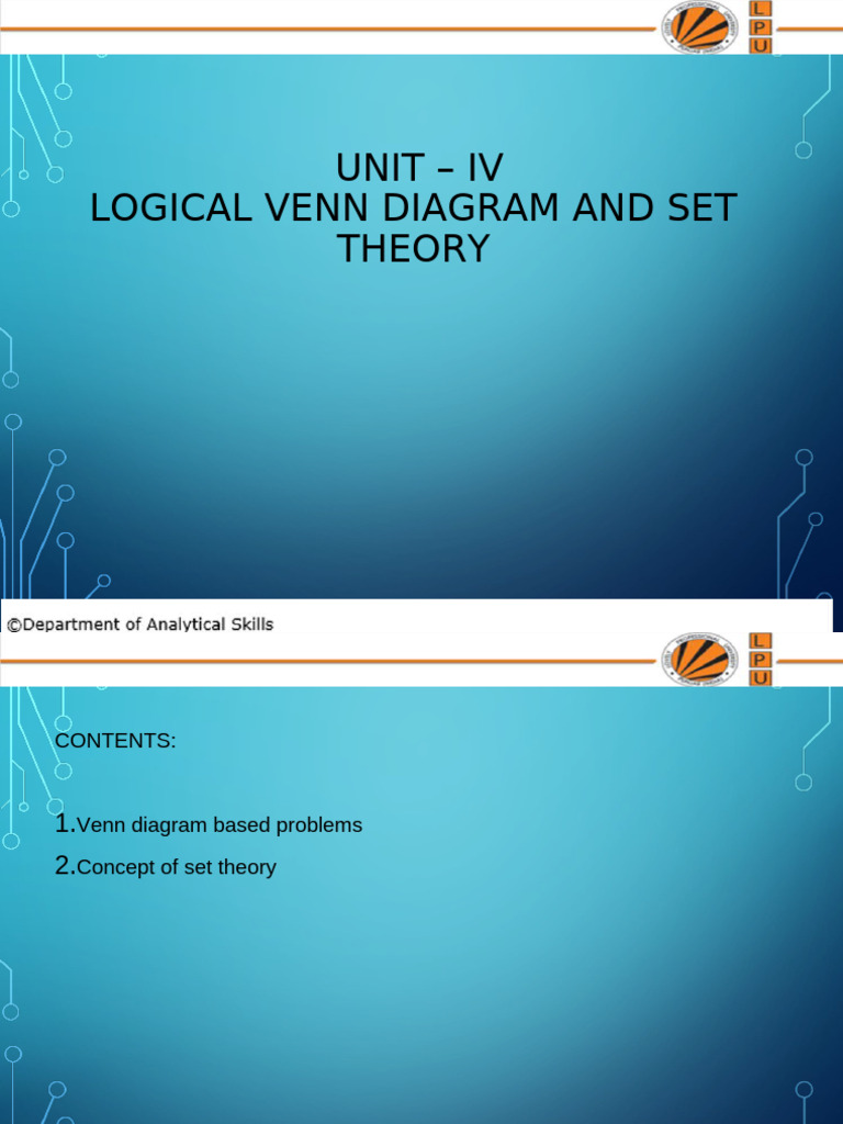 Venn Diagrams in Set Theory | PDF