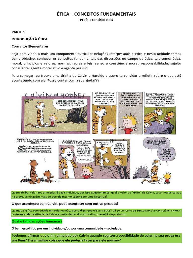 Conceitos Fundamentais da Ética | PDF | Moralidade | Consciência