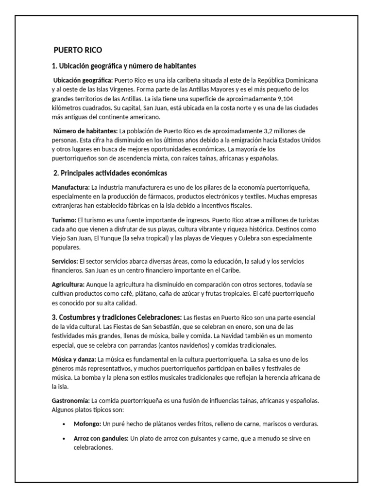 Ubicación Geográfica de Puerto Rico | PDF | Puerto Rico | Antillas