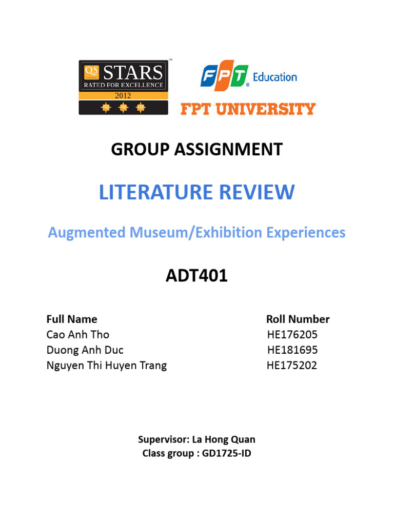 ADT401-Literature Review Report Template | PDF | Augmented Reality | Museum