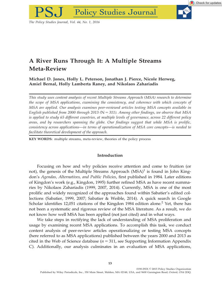 Multiple Streams Approach Meta-Review | PDF | Science | Inquiry