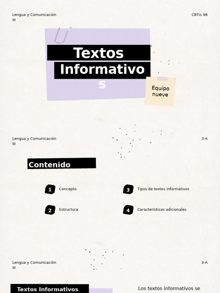 Guía de Textos Informativos en Lengua III | PDF | Comunicación ...