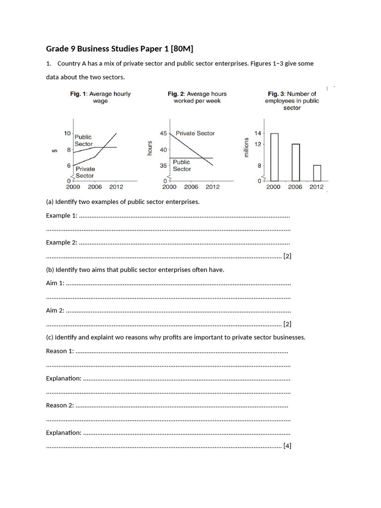 Grade 9 Business Studies Exam Guide | PDF | Economies | Business