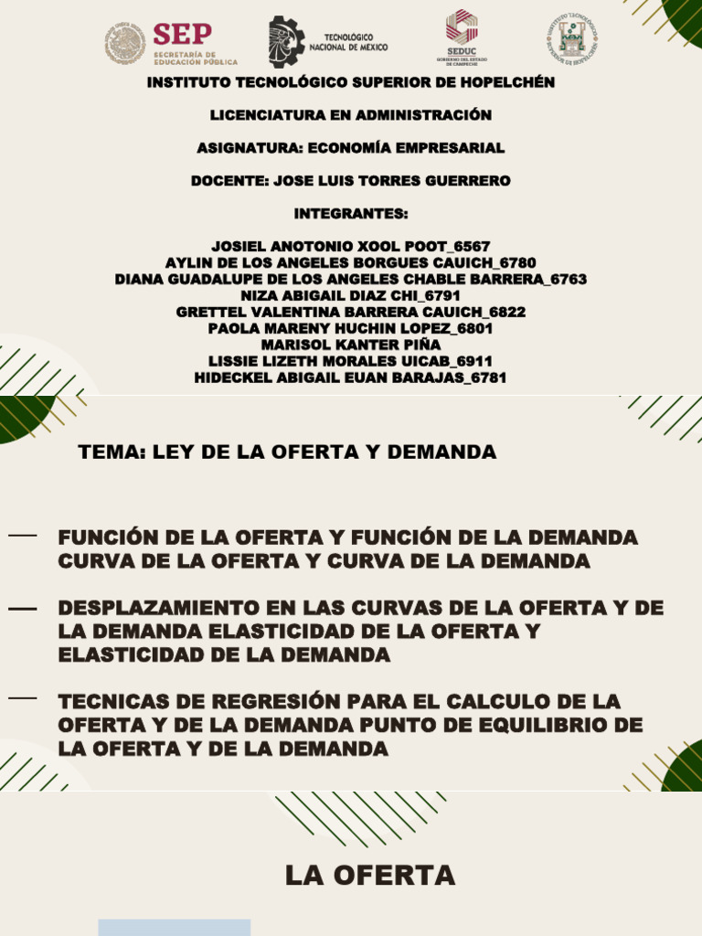 Ley de la Demanda en Economía | PDF | Oferta (economía) | Oferta y demanda