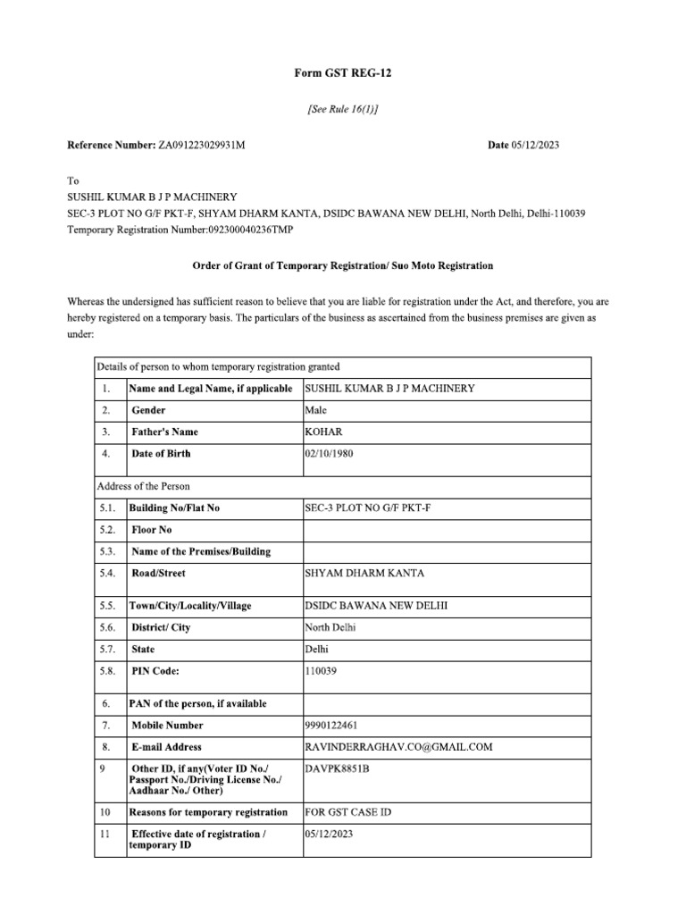 Reg 12 | PDF