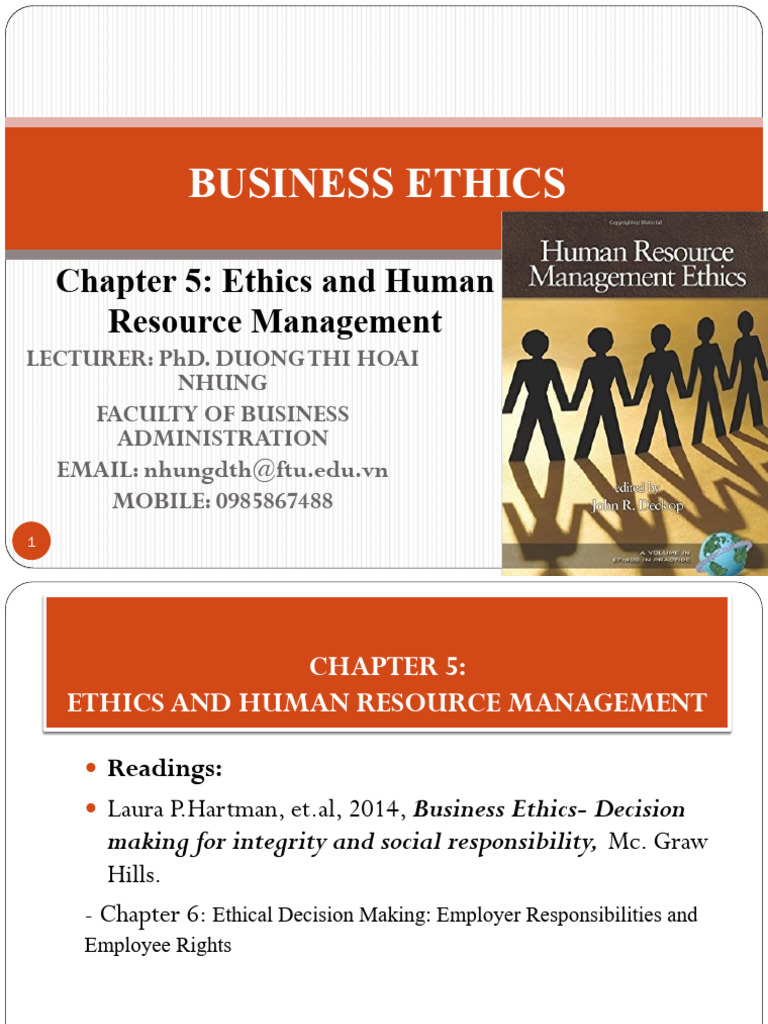 Ethics in Human Resource Management PDF Human Resource Management