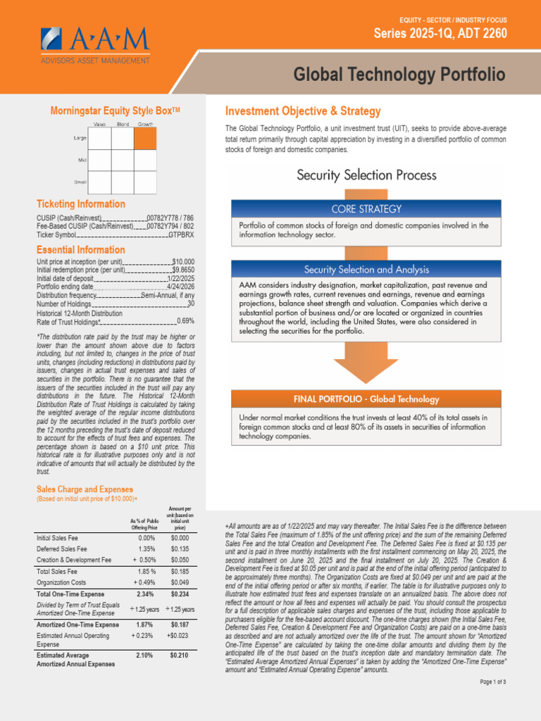 Global Technology Portfolio Overview | PDF | Investing | Securities ...