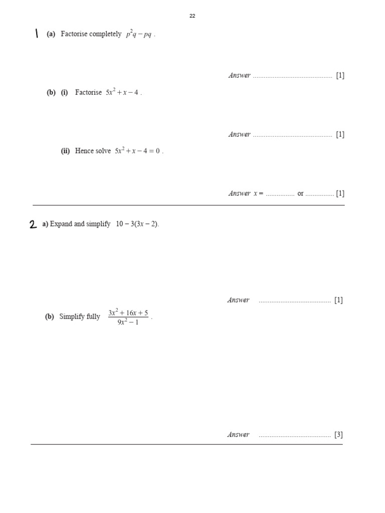 Test - 5 - Grade 9 | PDF