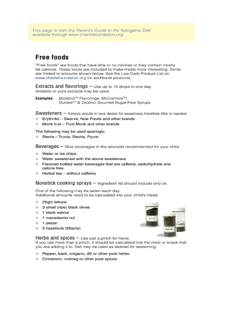 Free Foods | PDF