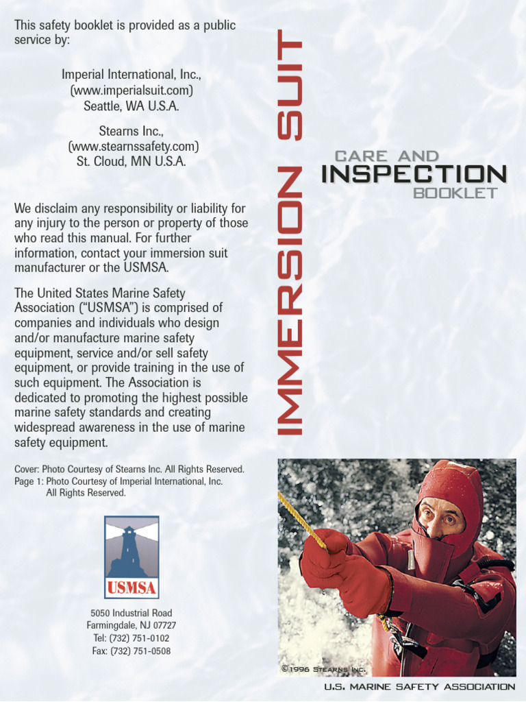 Immersion Suit Donning & Inspection Guide | PDF